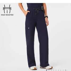 FIGS ISABEL HIGH WAISTED  WIDE LEG PANTS